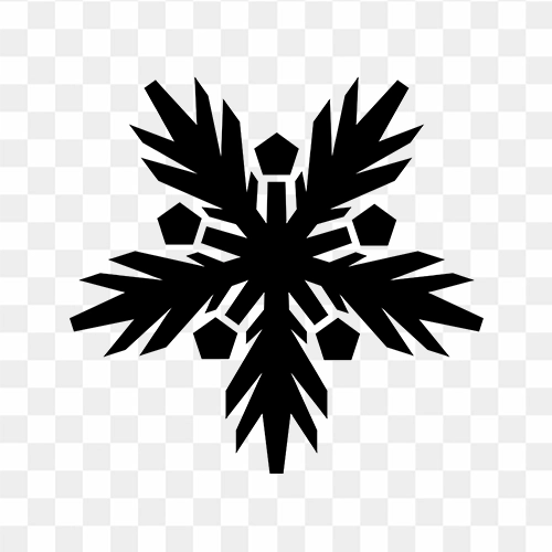 Christmas snowflake silhouette png image